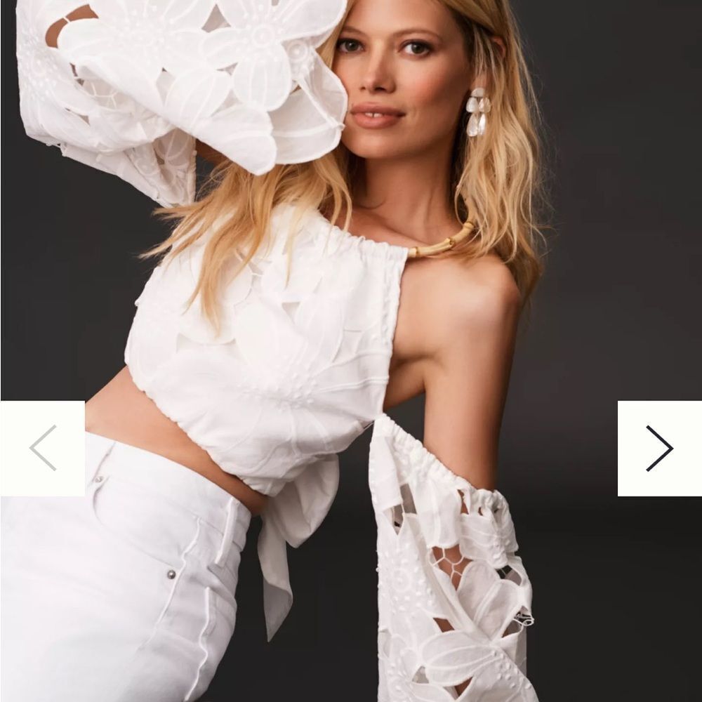 Anthropologie LACE The Label Off-The-Shoulder Cutout Top